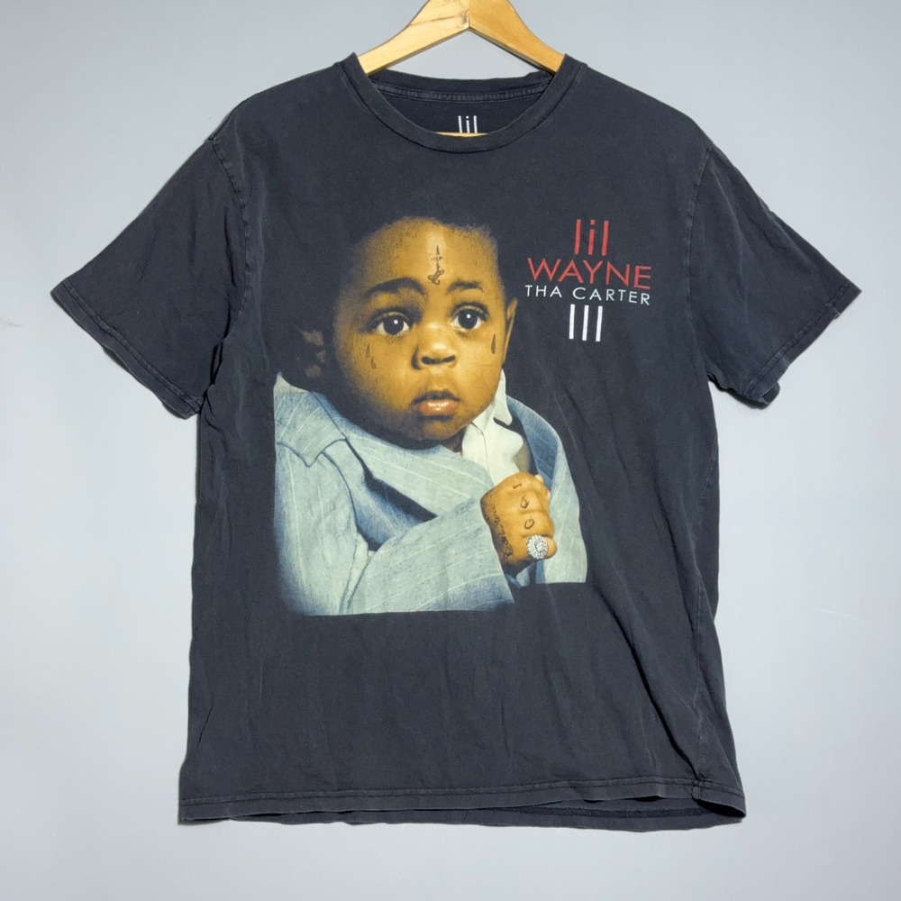 Lil Wayne Tha Carter III‎ T-Shirt Mens Size Medium Rap Hip Hop Black Y2K
